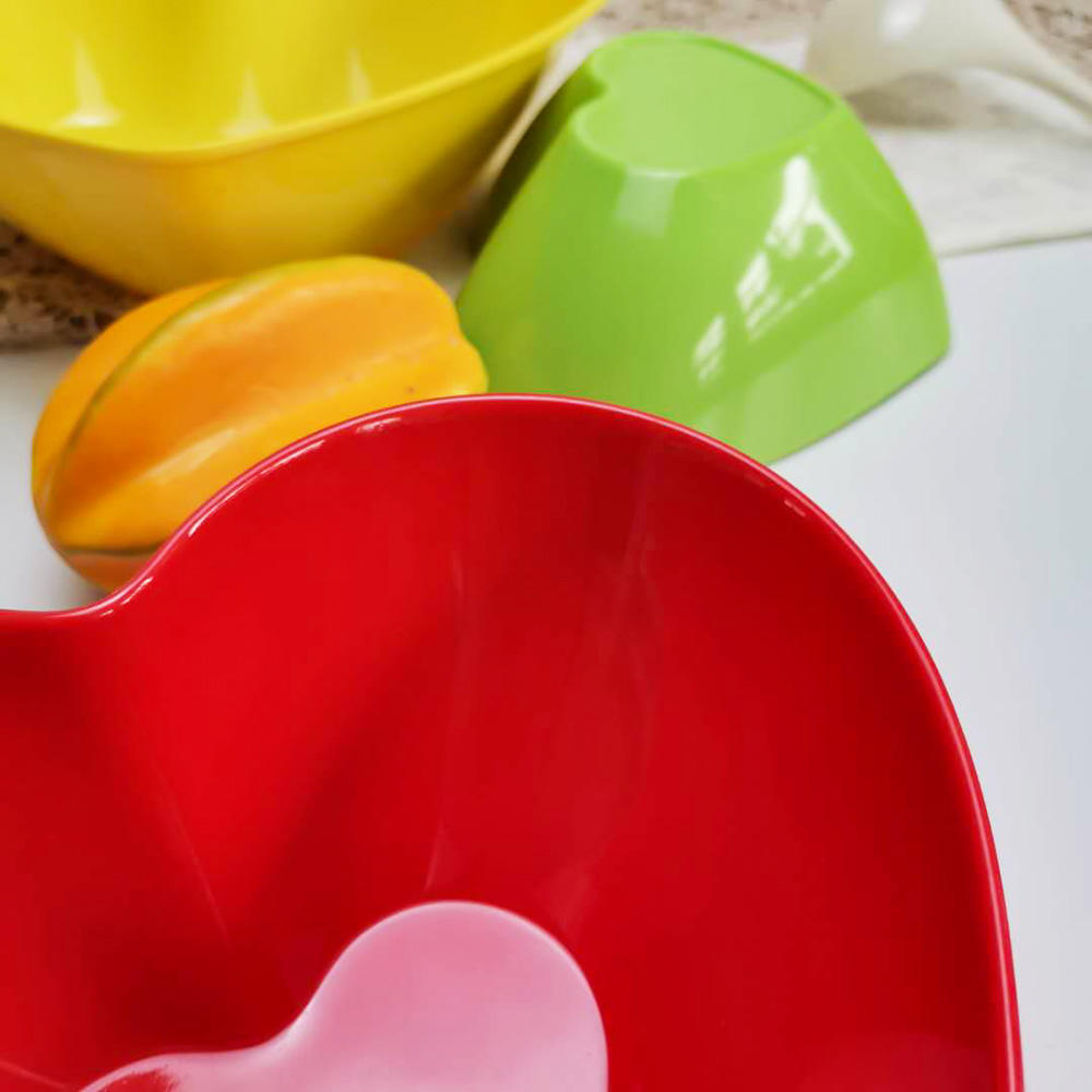 Inicio Snack en forma de corazón Fruit Bowls Ensaladera en forma de corazón de melamina