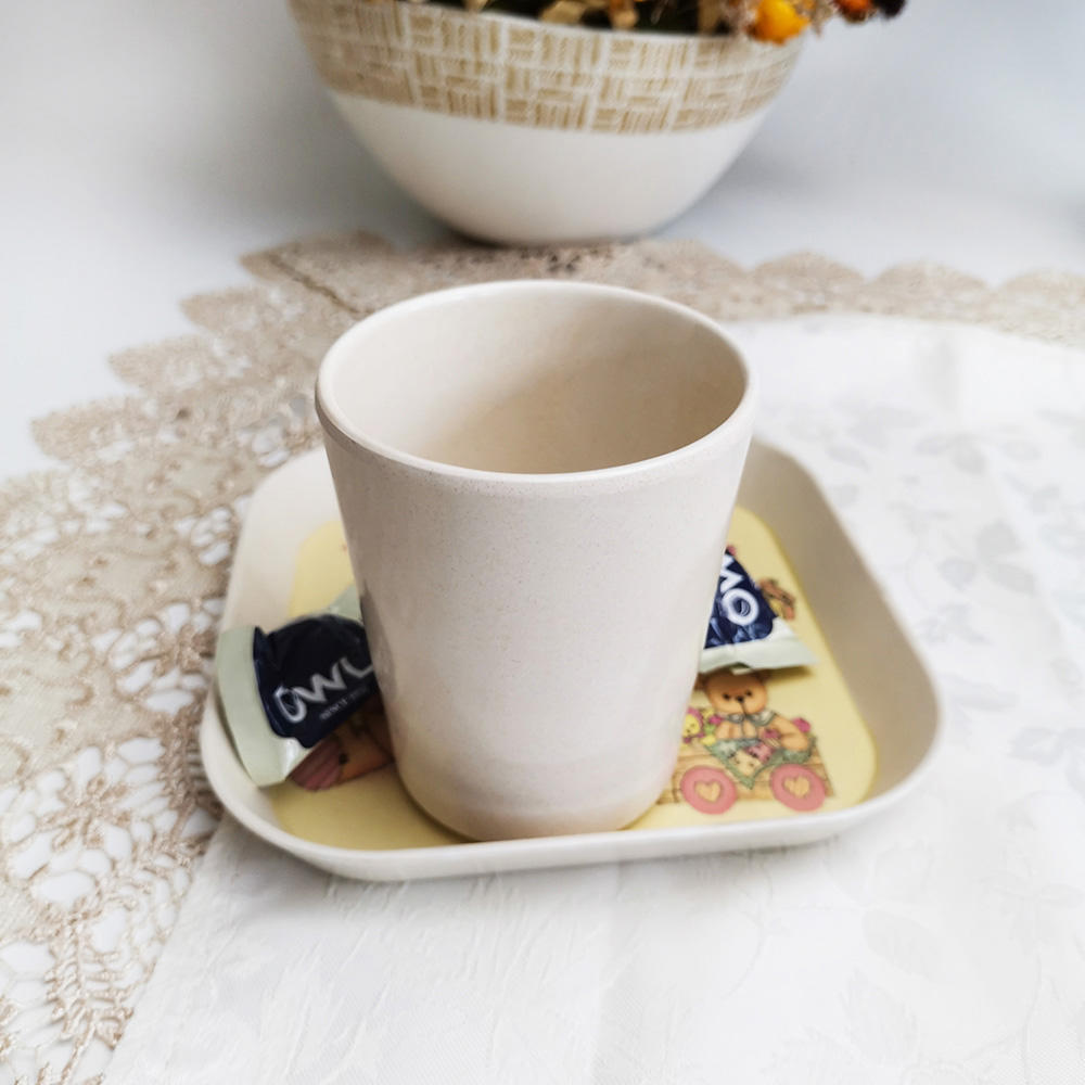 Taza de café para beber para niños de melamina con personalización de soporte